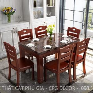Bàn ăn gỗ tự nhiên - BA05