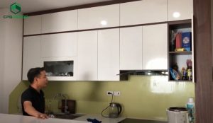 Thiết kế tủ bếp Melamine đơn giản, phù hợp mọi không gian 