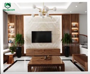 Phòng khách bố trí các vật dụng nội thất cần thiết, đơn giản nhưng đẳng cấp