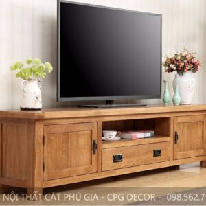 Kệ tivi gỗ sồi - KT09