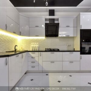 Tủ bếp gỗ công nghiệp chữ L - TBL02