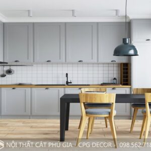 Tủ bếp gỗ công nghiệp chữ L - TBL01