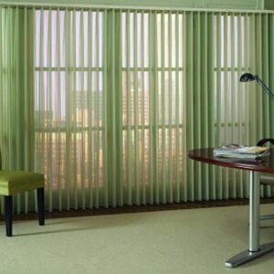 Rèm lá dọc đơn sắc xanh lá