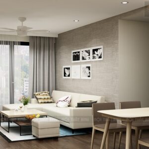 Thiết kế nội thất chung cư Eco Greencity 2 phòng ngủ nhà Mr.Cường