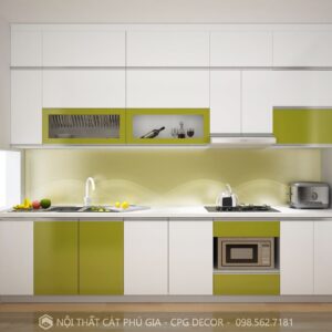 Tủ bếp gỗ công nghiệp chữ I - TBI05