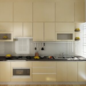 Tủ Bếp Gỗ Công Nghiệp Acrylic Bóng Gương- TB37