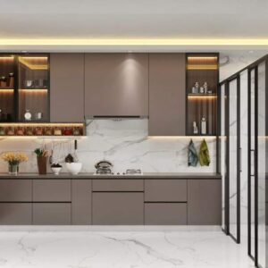 Tủ Bếp Gỗ Công Nghiệp Hiện Đại Laminate – LM05